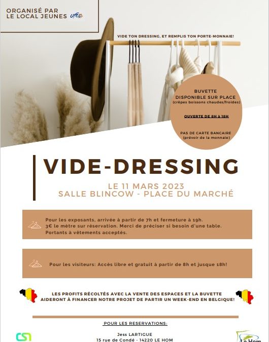 Vide-dressing à Thury-Harcourt, le samedi 11 mars 2023